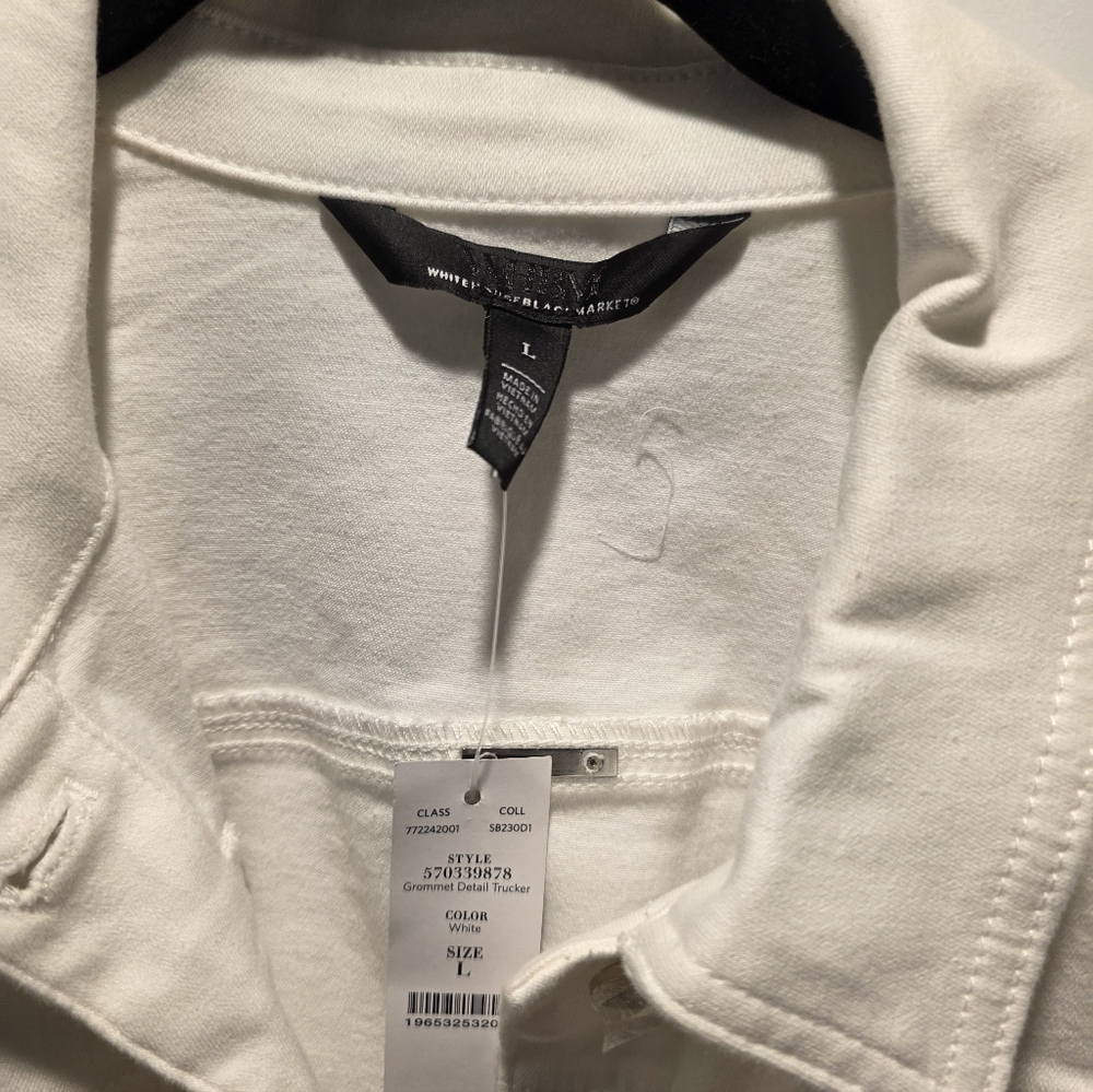 White DENIM JACKET - Picture 5 of 9